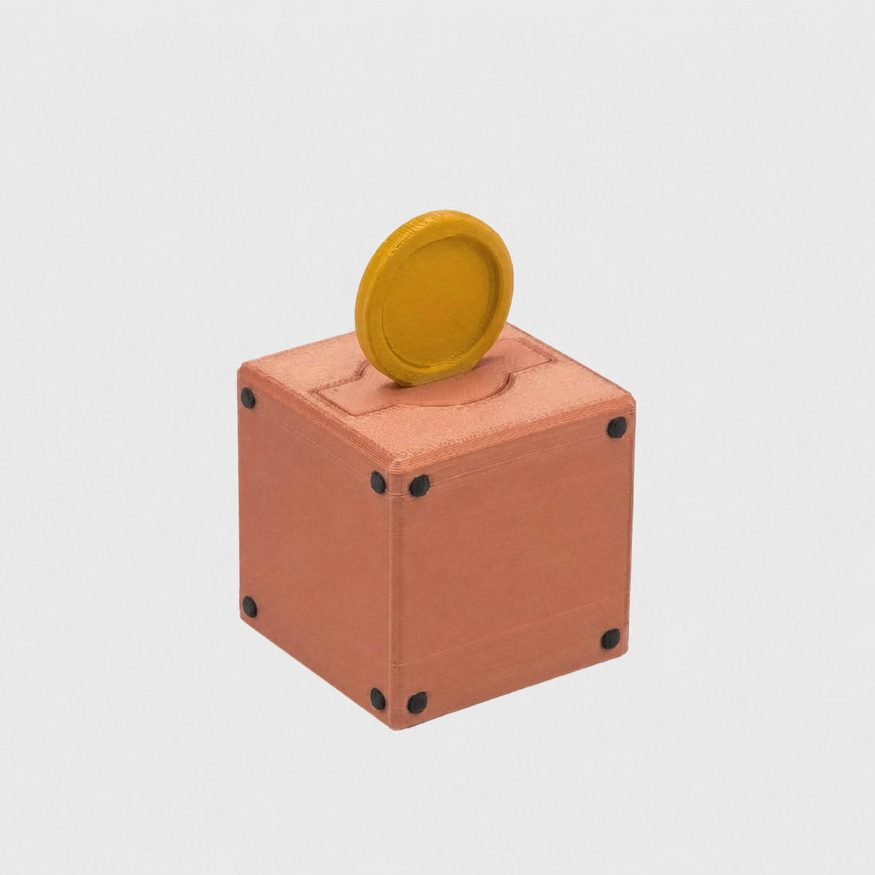 Gold coin-style magnetic trinket holder