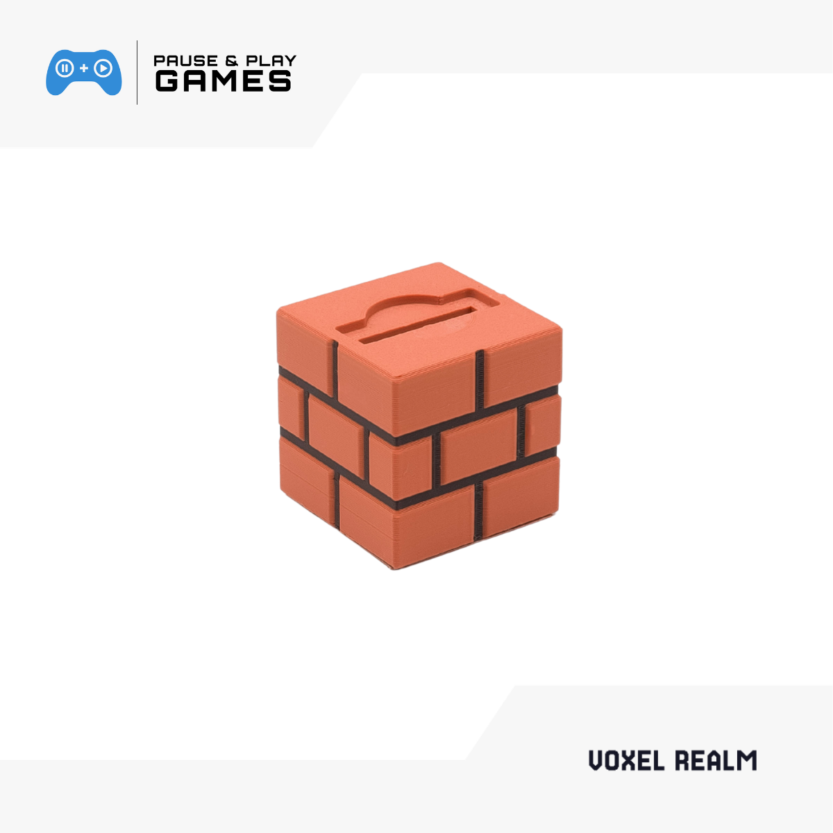 Voxel Realm Magnetic Brick and Mushroom Coin Box