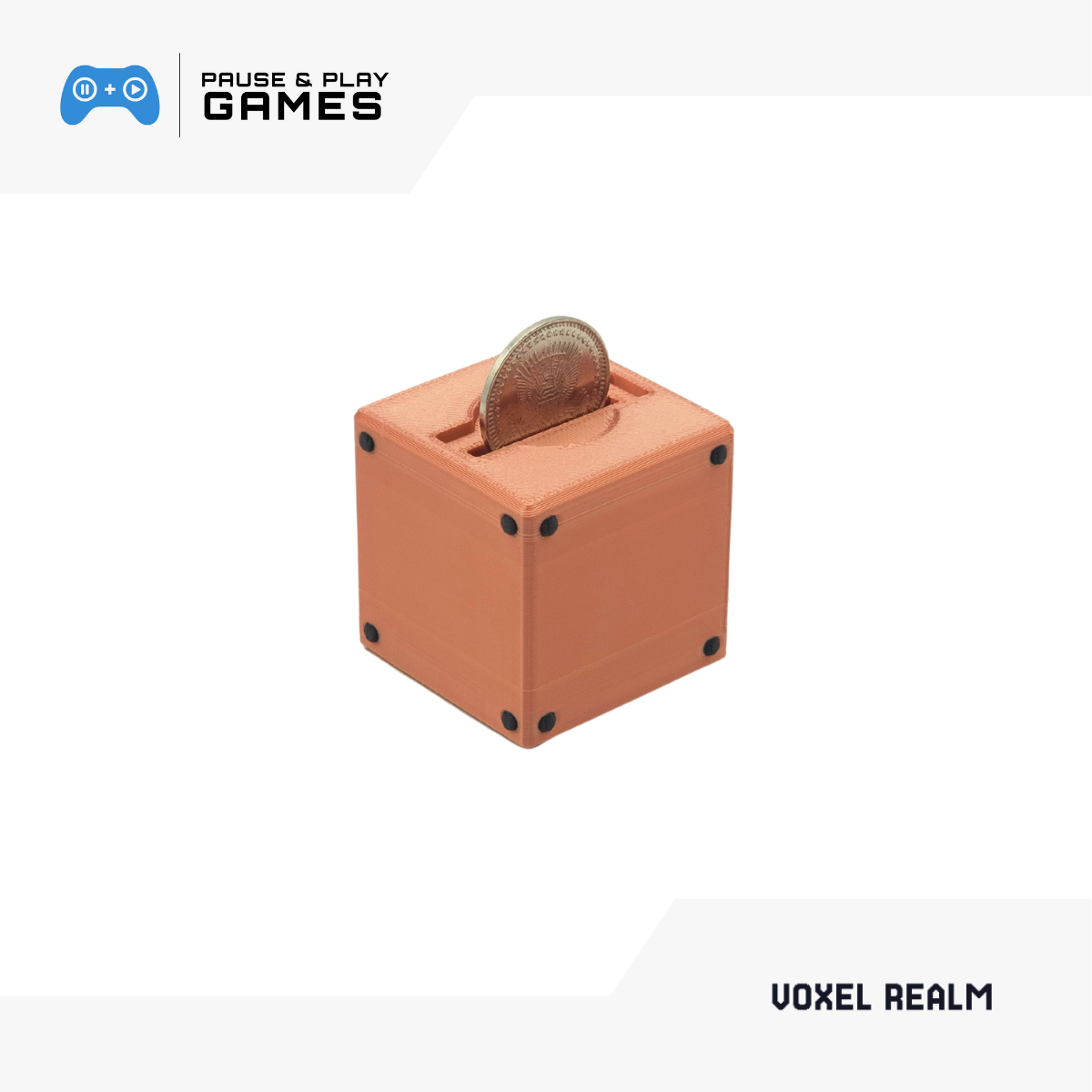 Voxel Realm Magnetic Blank Brick Coin Box