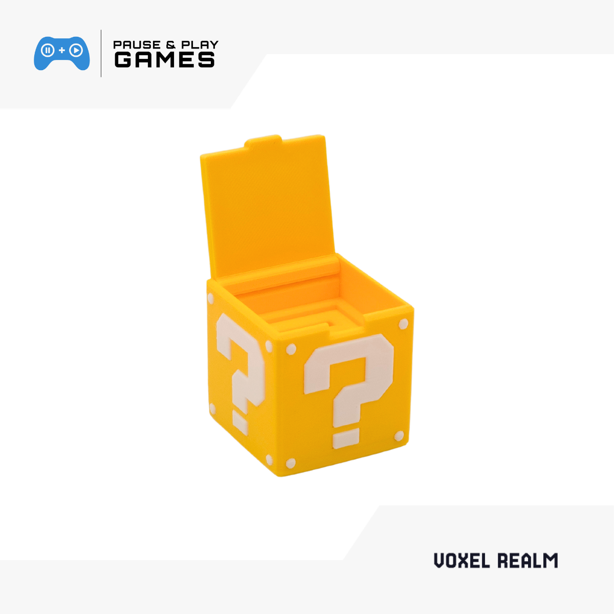 Voxel Realm Magnetic Game Cartridge Holder, Question Style