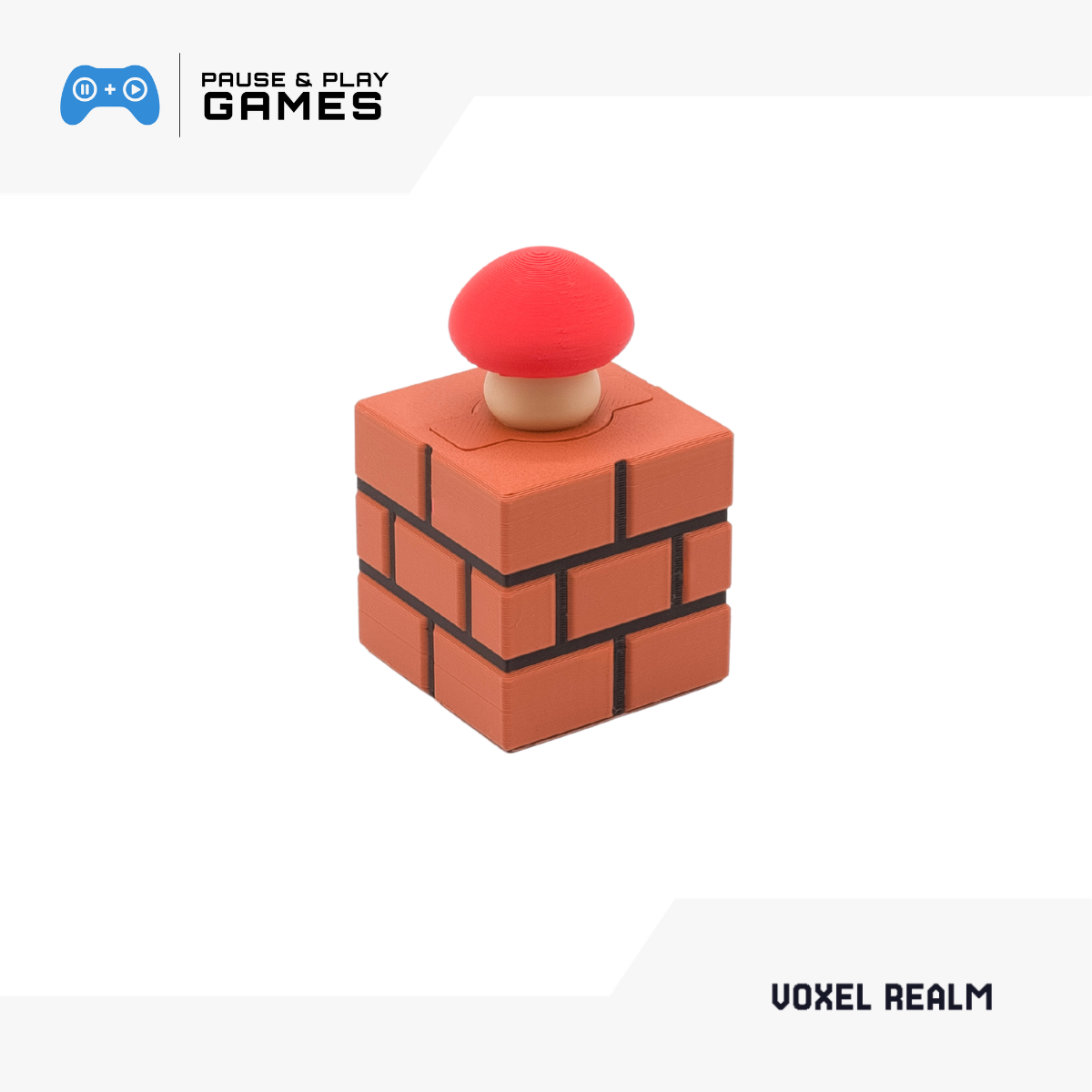 Voxel Realm Magnetic Brick and Mushroom Coin Box