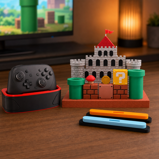 Voxel Realm Console Setup Bundle: Dock Accessories, Controller Stand & Dust Covers