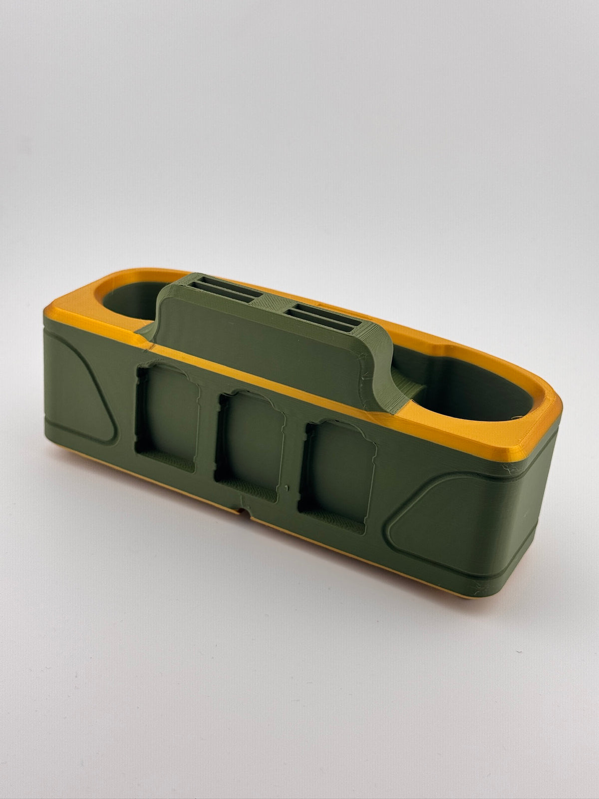 Rear view showing cartridge storage and cable opening