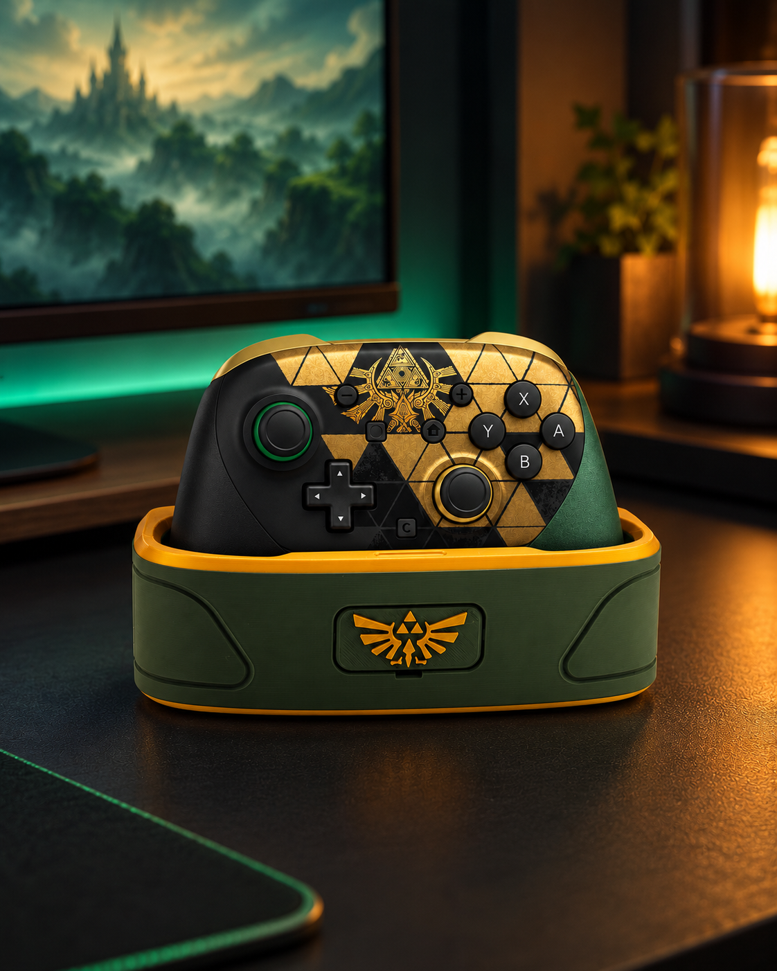 Green & Gold Dock · 4 faceplates